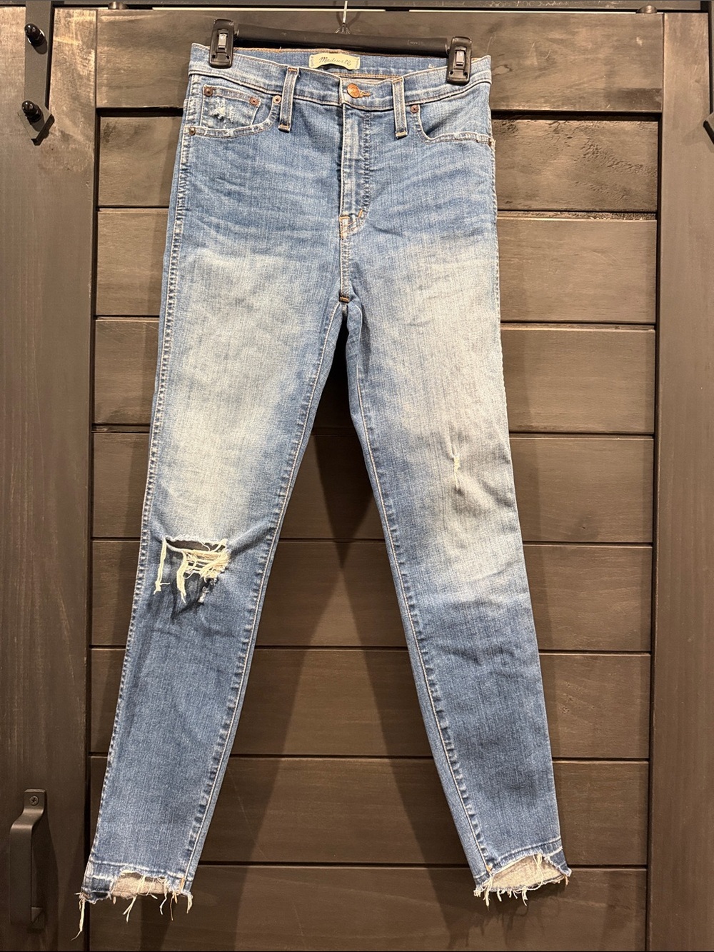 Madewell Light Blue Distressed High-Rise Women's Jeans